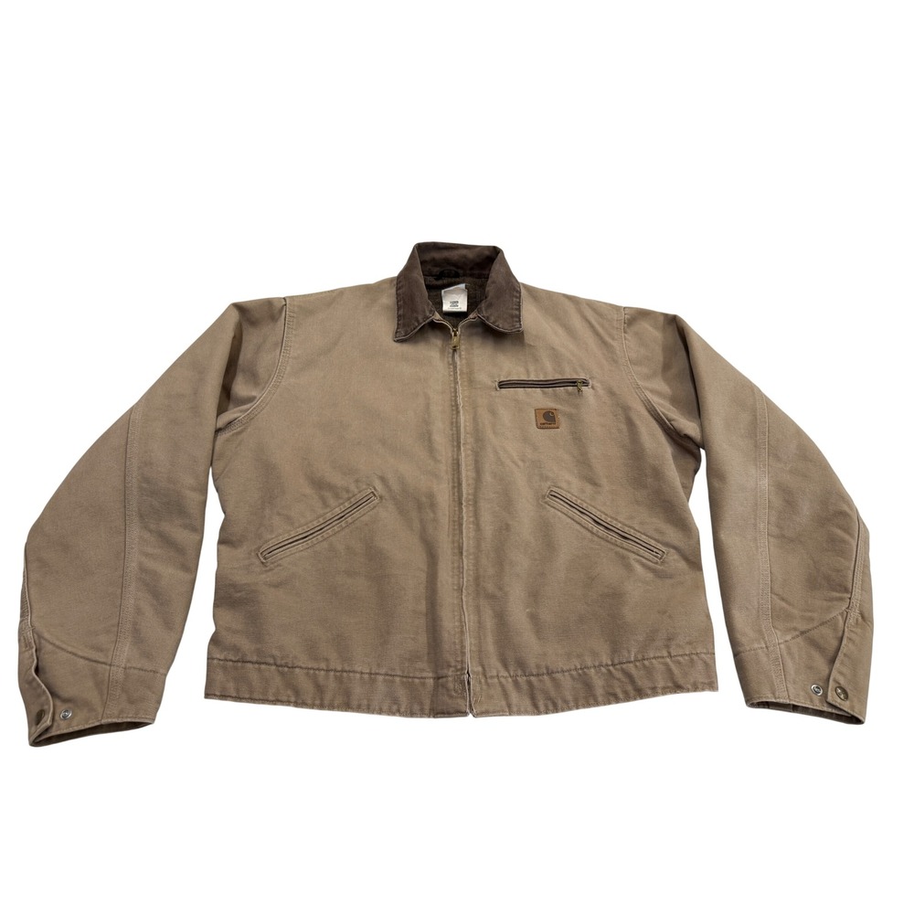 Carhartt J97 SDL Detroit Jacket Saddle Brown Vintage Workwear Mens Large USA